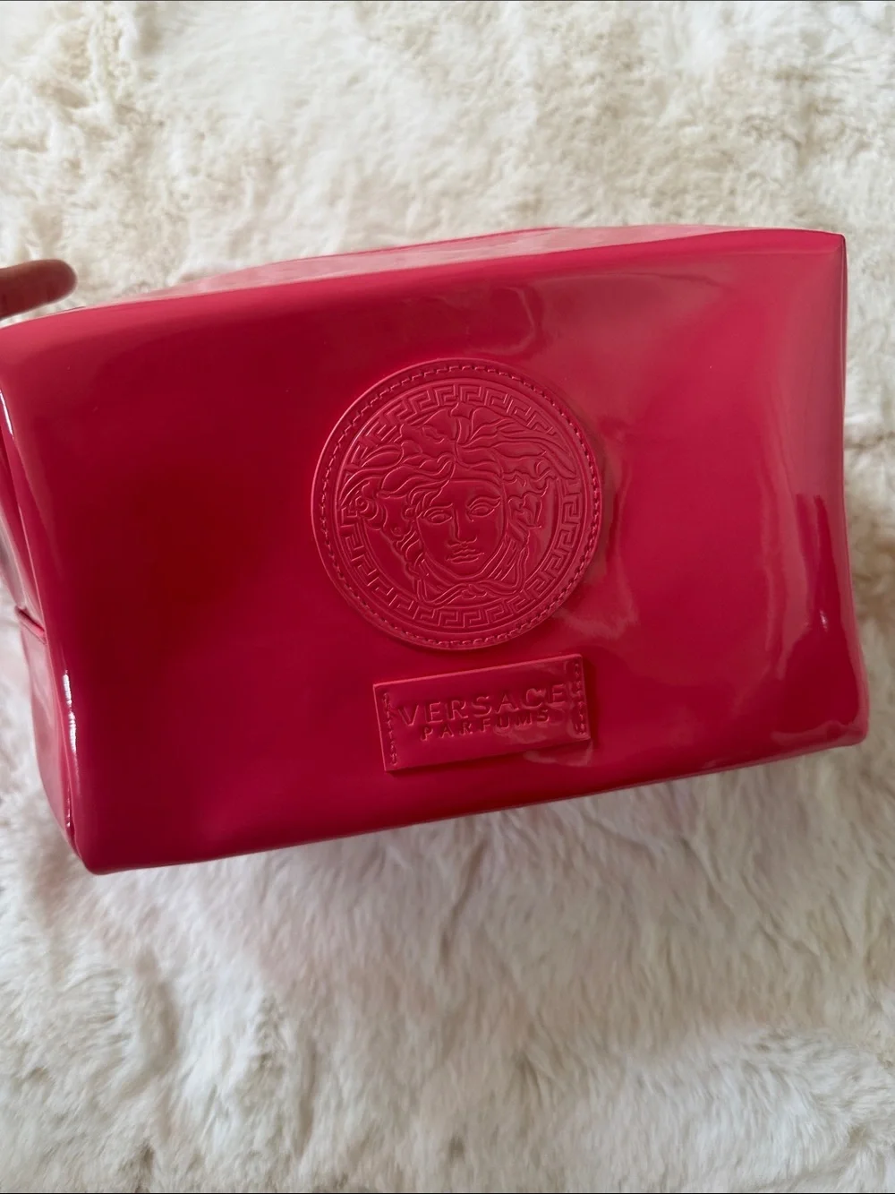 NEW Versace Hot Pink Patent Medusa Pouch